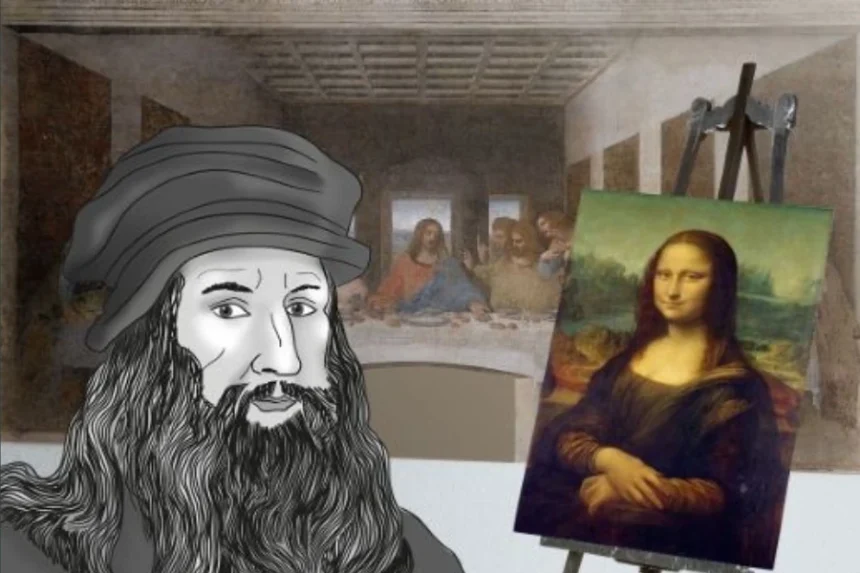 bussola to measure angles within a circle leonardo da vinci