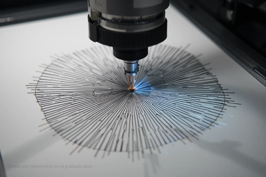 linias por centrimento en el grabado laser