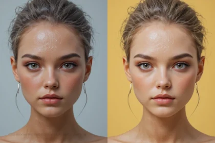 Flat Render vs Render Color Skin Digital Painting
