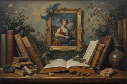 famous painting with books​