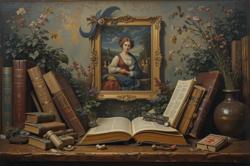 famous painting with books​