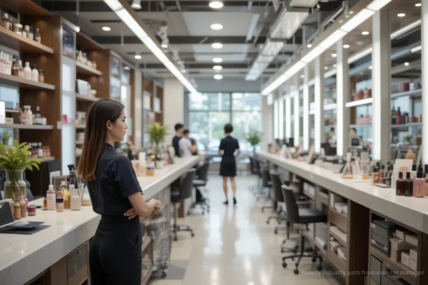 Beauty Industry Path from Counter Manager