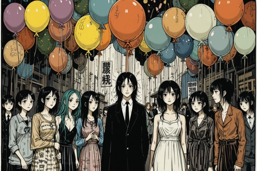 hanging balloons junji ito characters