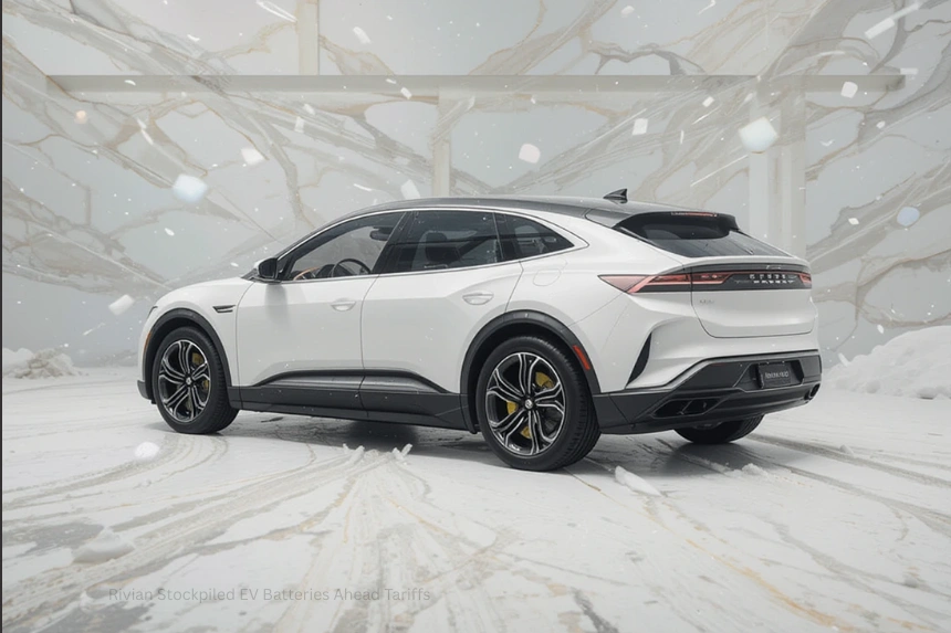 Rivian Stockpiled EV Batteries Ahead Tariffs