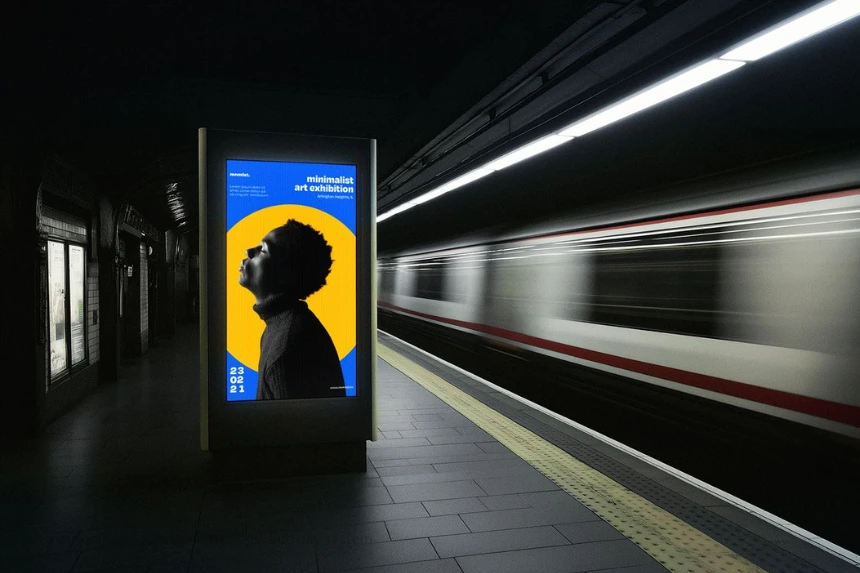 material for much signage in the n.y.c. subway system​