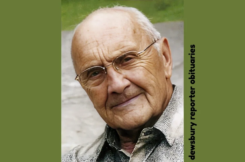 Family reading Dewsbury Reporter obituary section